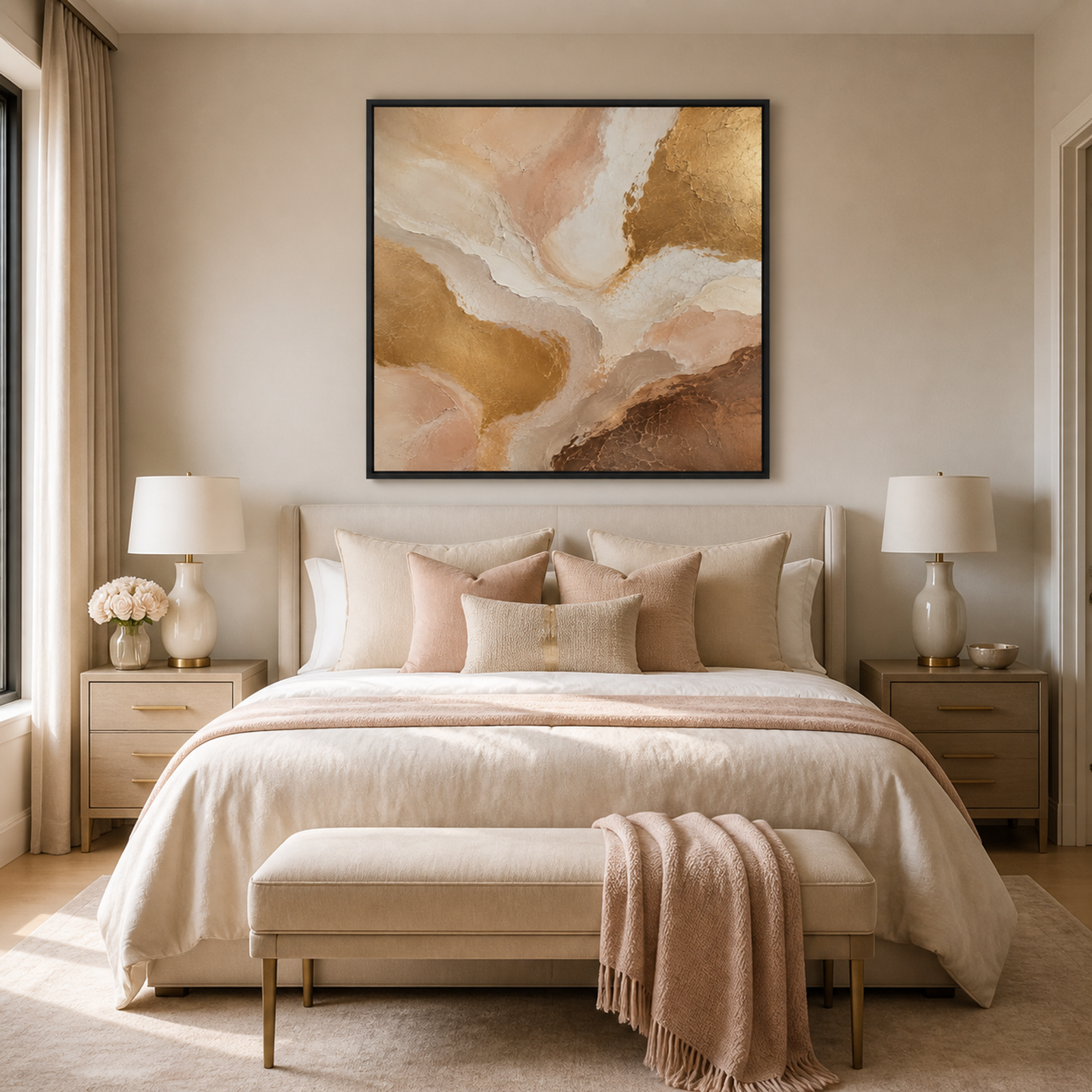 Gilded Blush Abstract