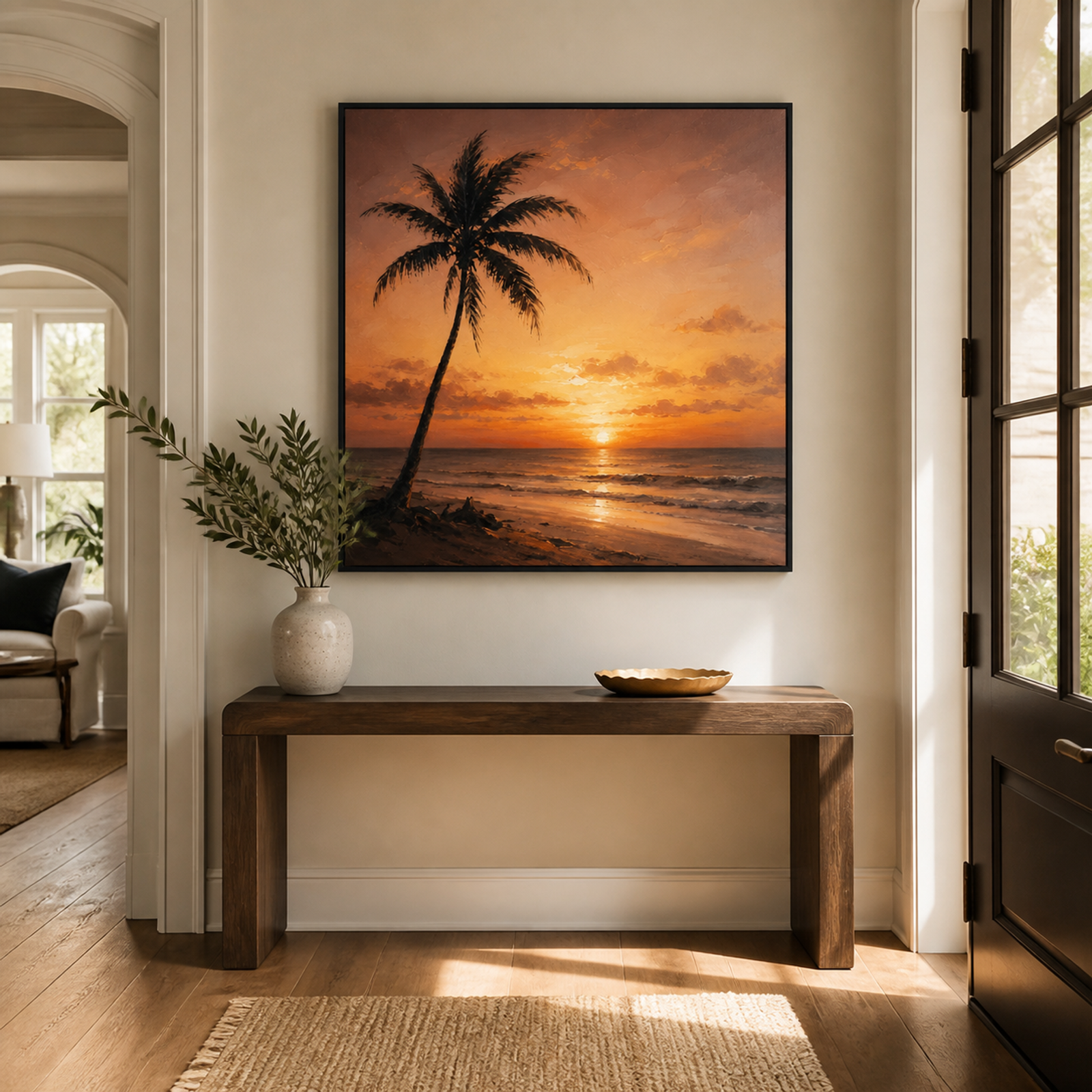 Tropical Sunset Palm