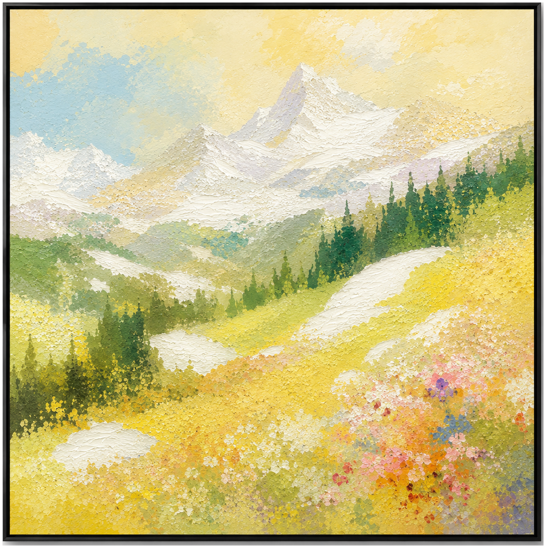 Sunlit Alpine Meadow