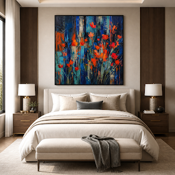 Vivid Blue Poppy Garden