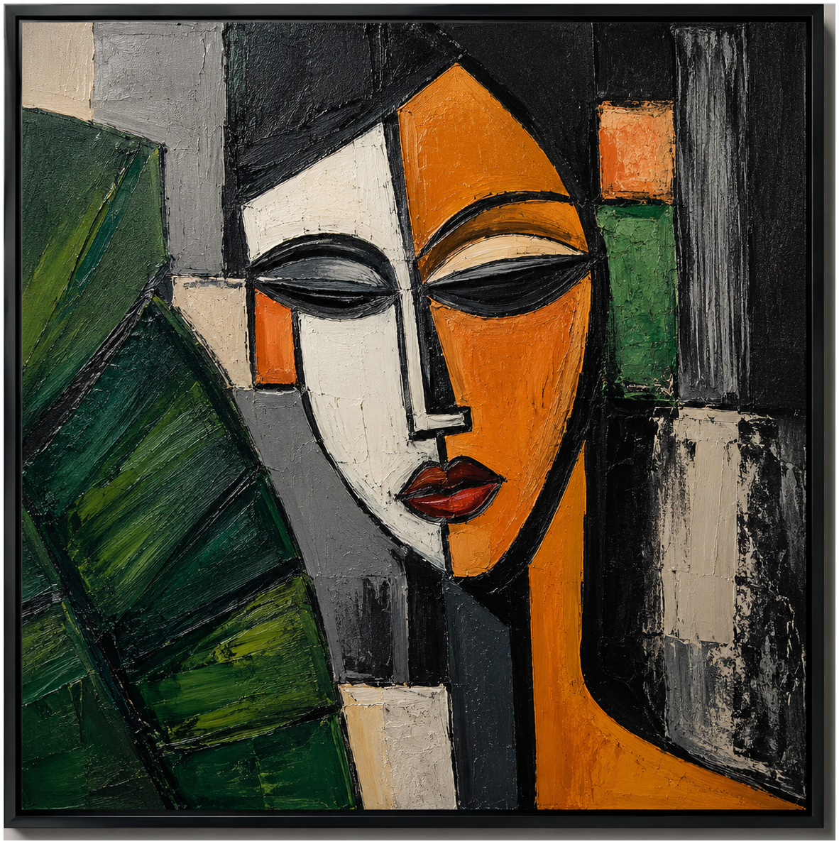 Cubist Woman Portrait