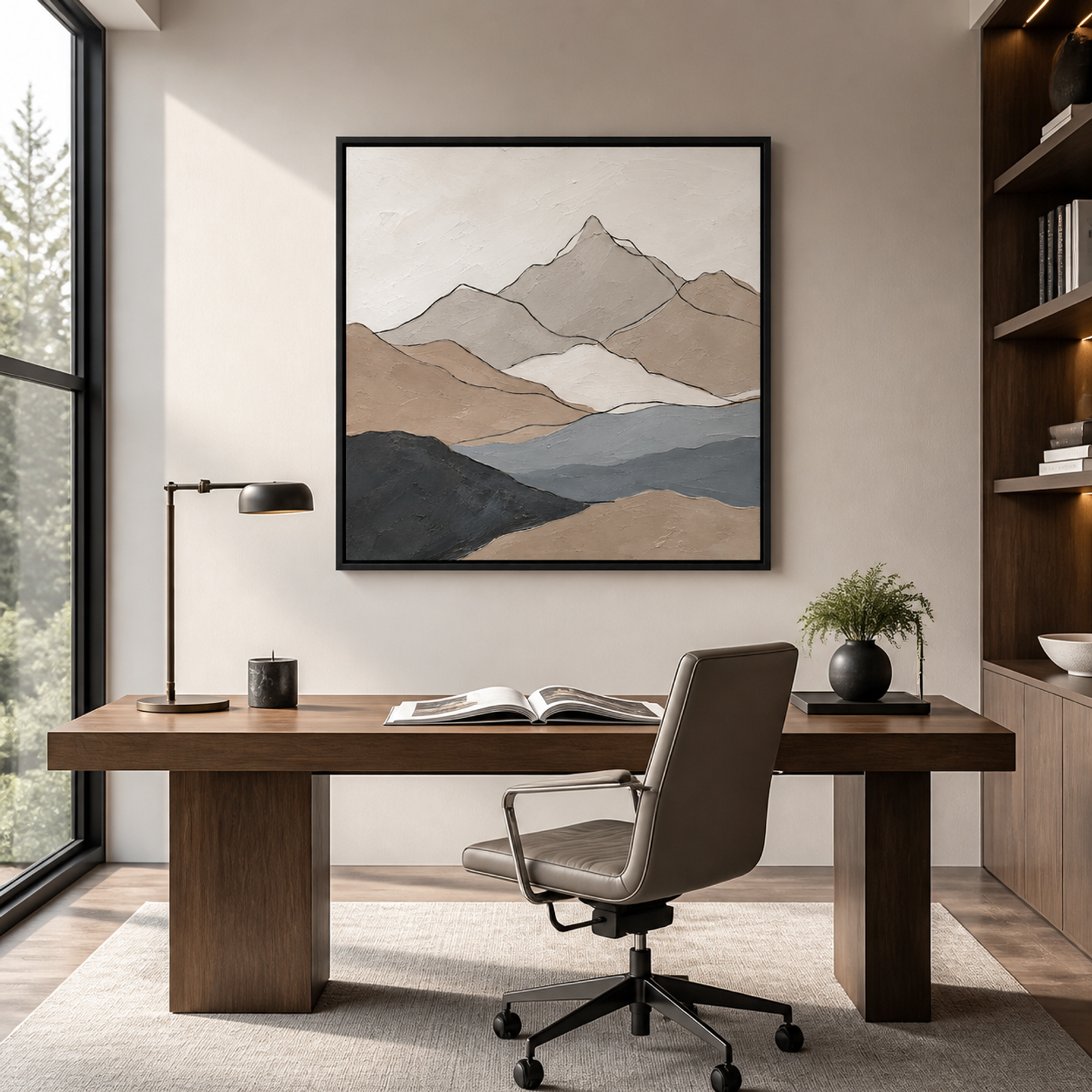Serene Neutral Mountain Vista
