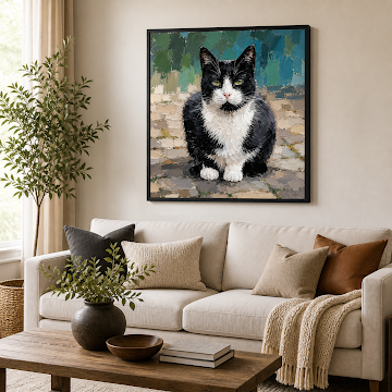 Tuxedo Cat Portrait