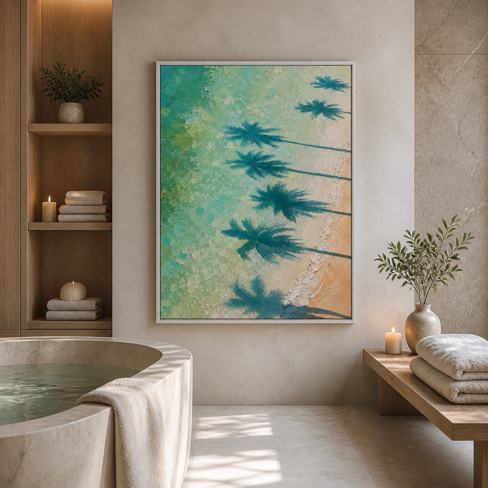 Tropical Palm Shadows