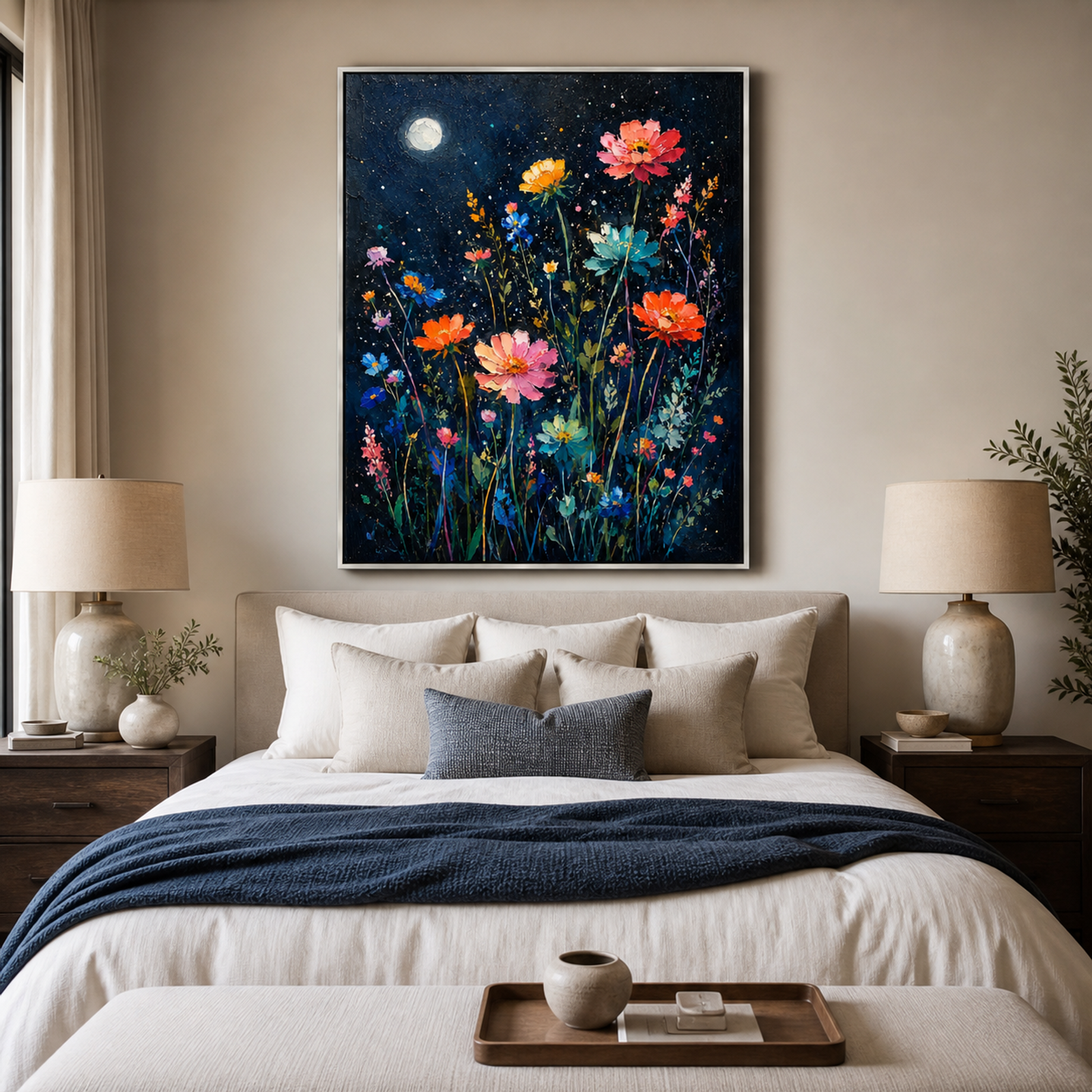 Moonlit Wildflower Garden