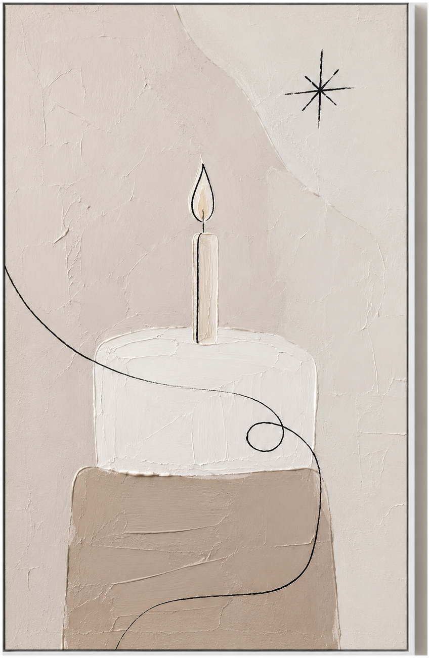 Minimal Birthday Candle