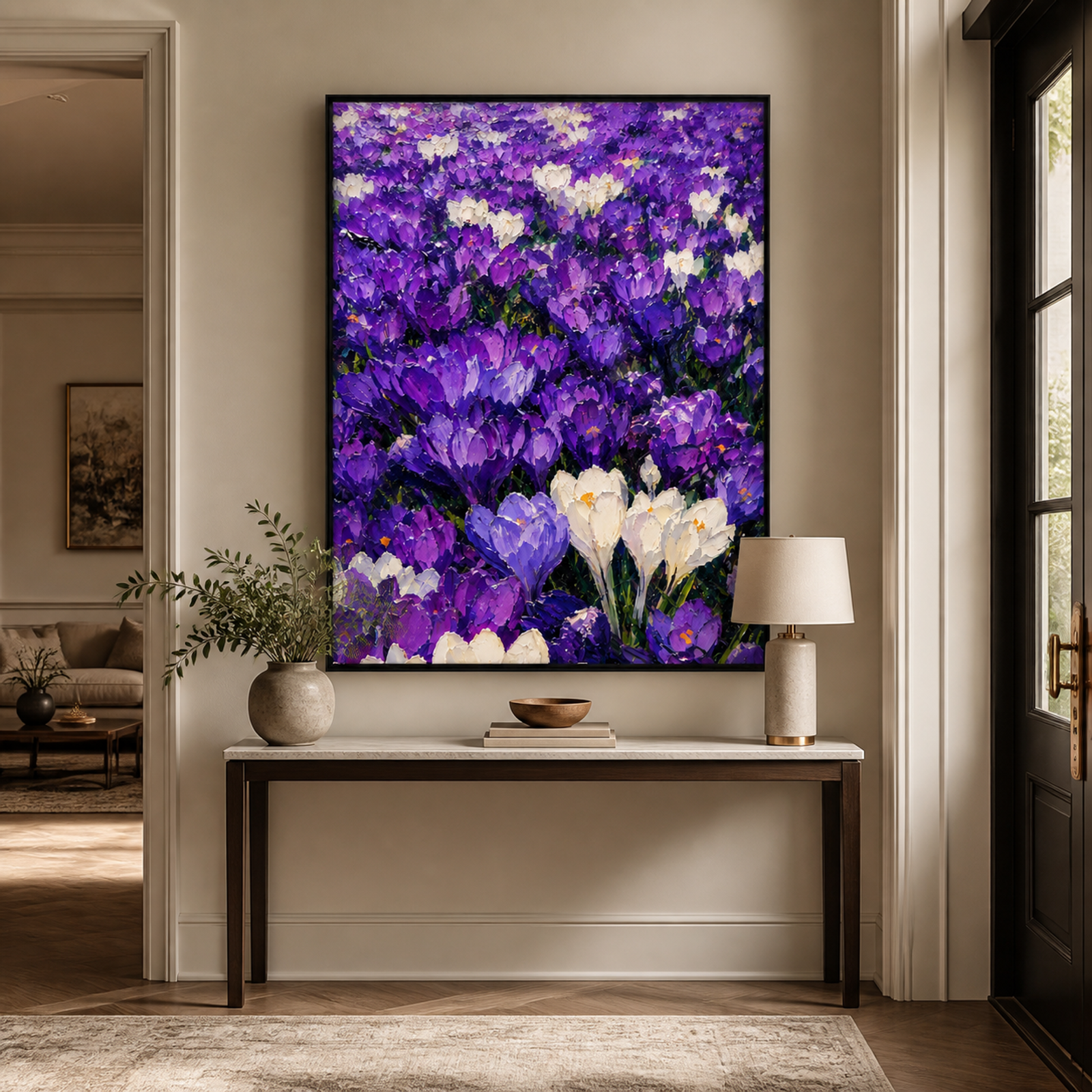 Purple Crocus Garden