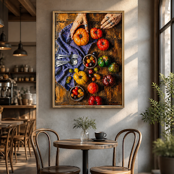 Rustic Heirloom Tomato Table