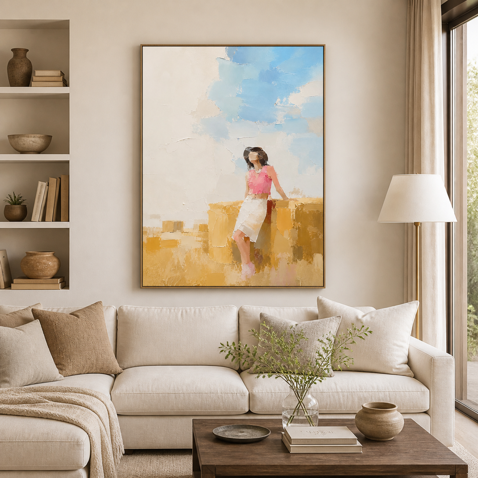 Sunlit Figure in Pastels