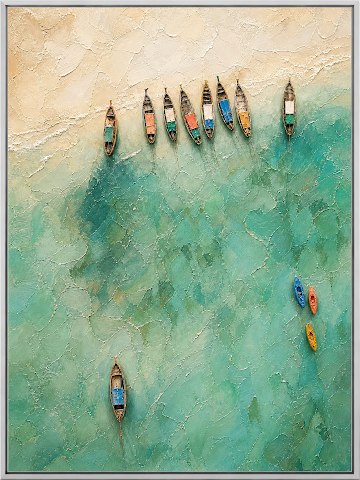 Turquoise Coastal Boats