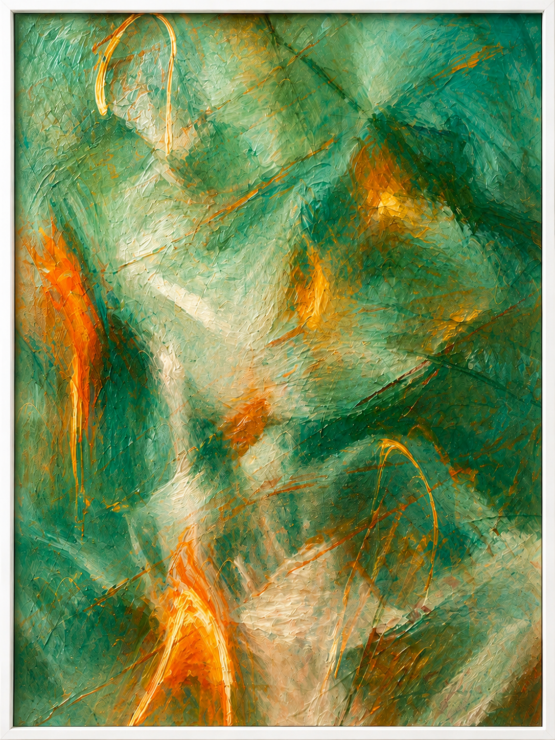 Emerald Ember Abstract