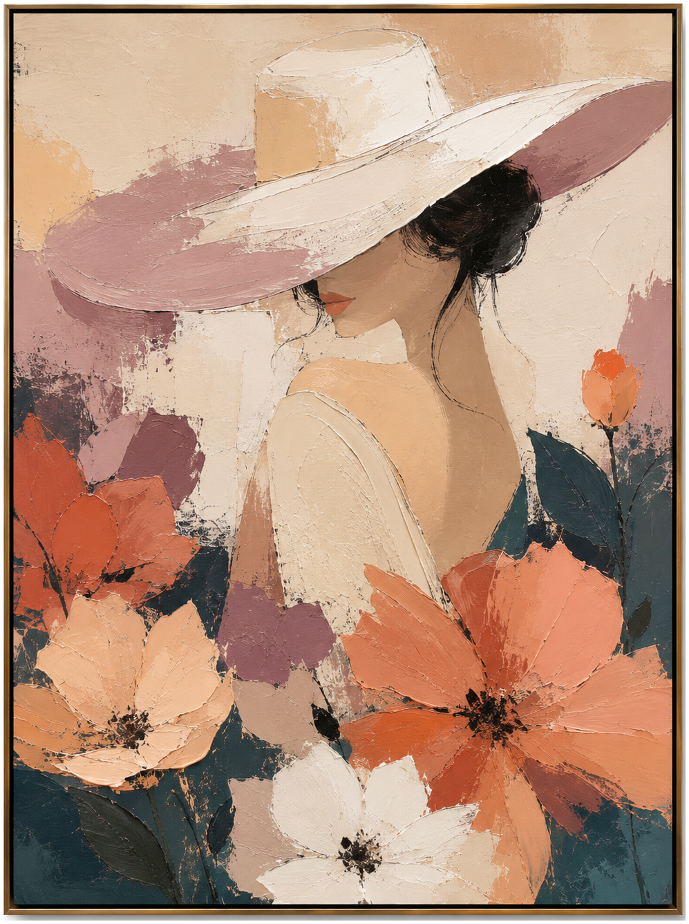 Floral Lady in Sunhat