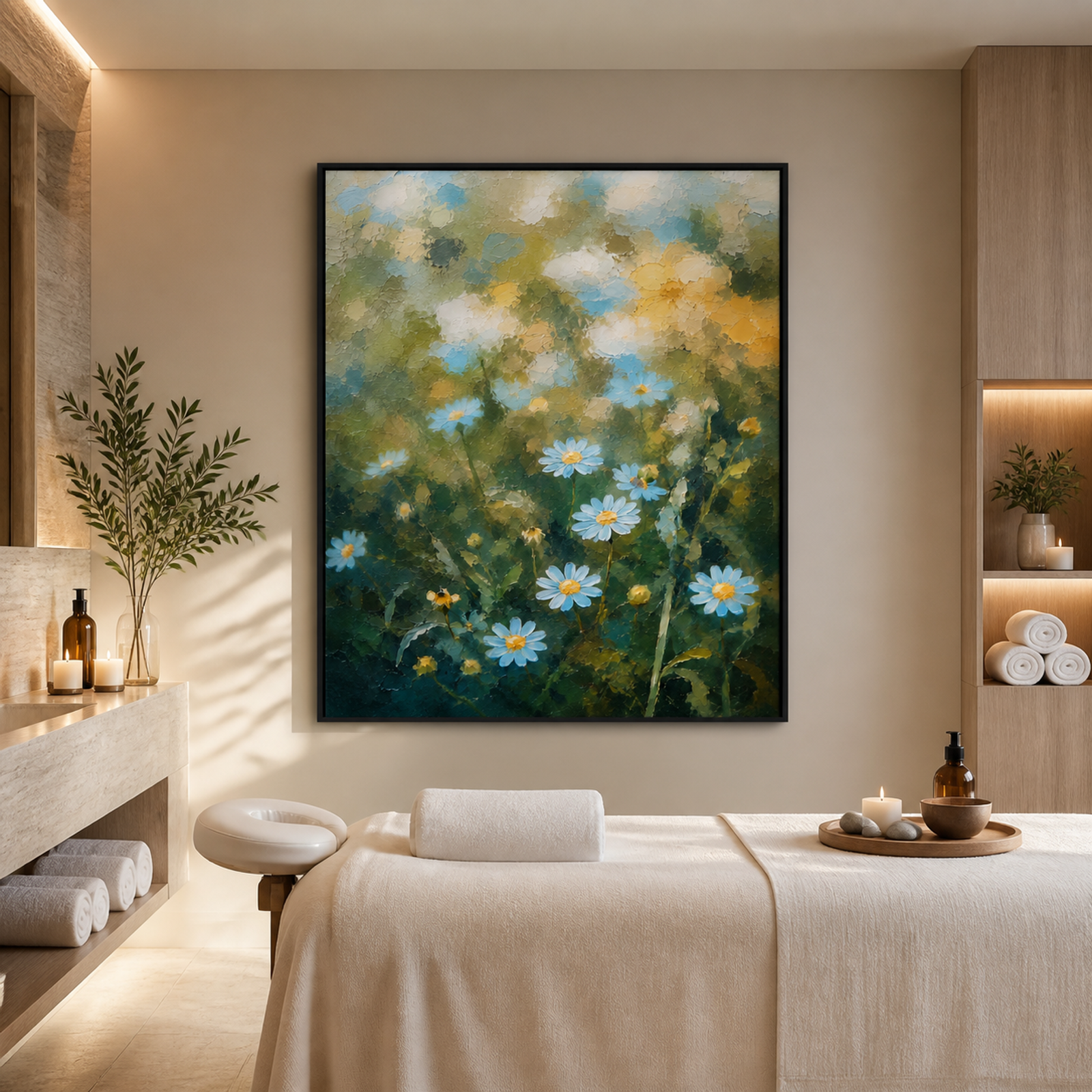 Sunlit Daisy Meadow