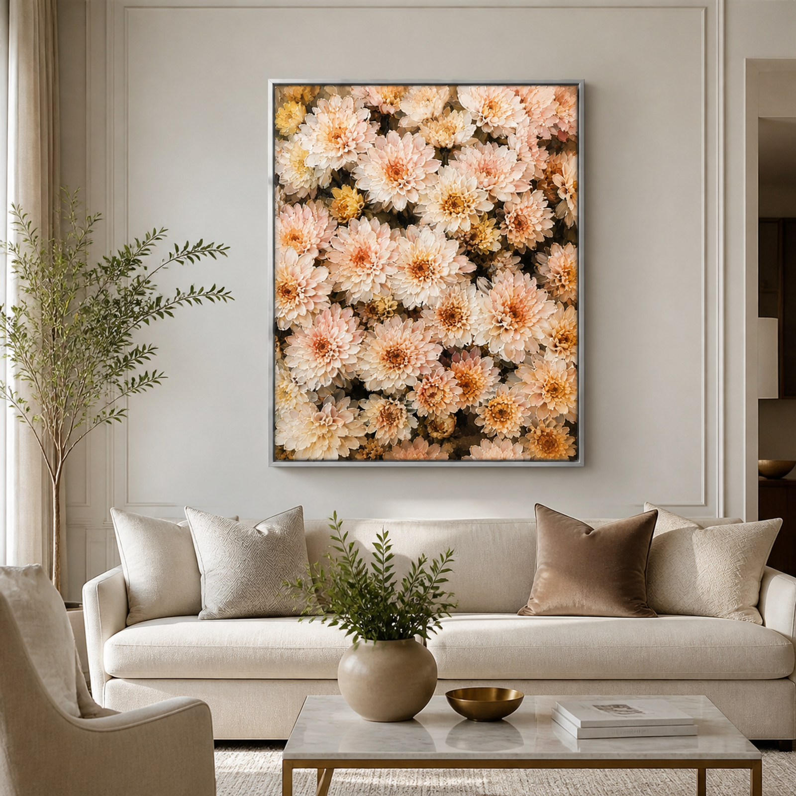Blush Chrysanthemum Garden