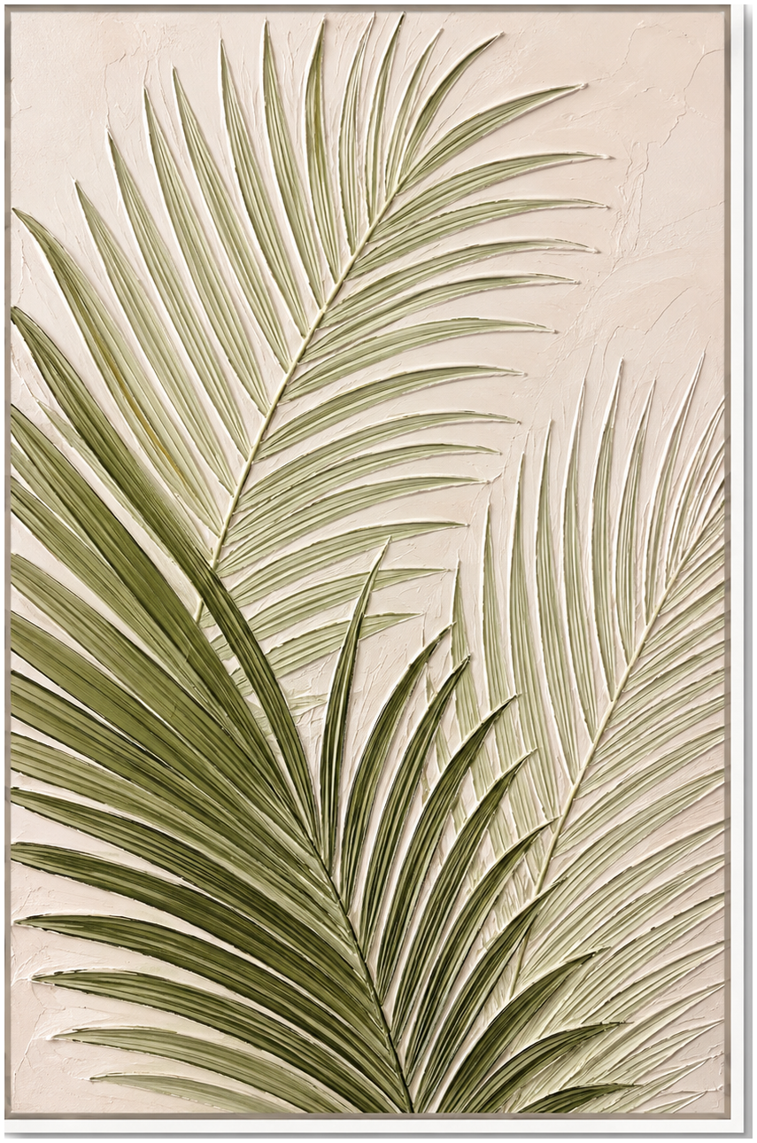 Textured Palm Leaf Calm