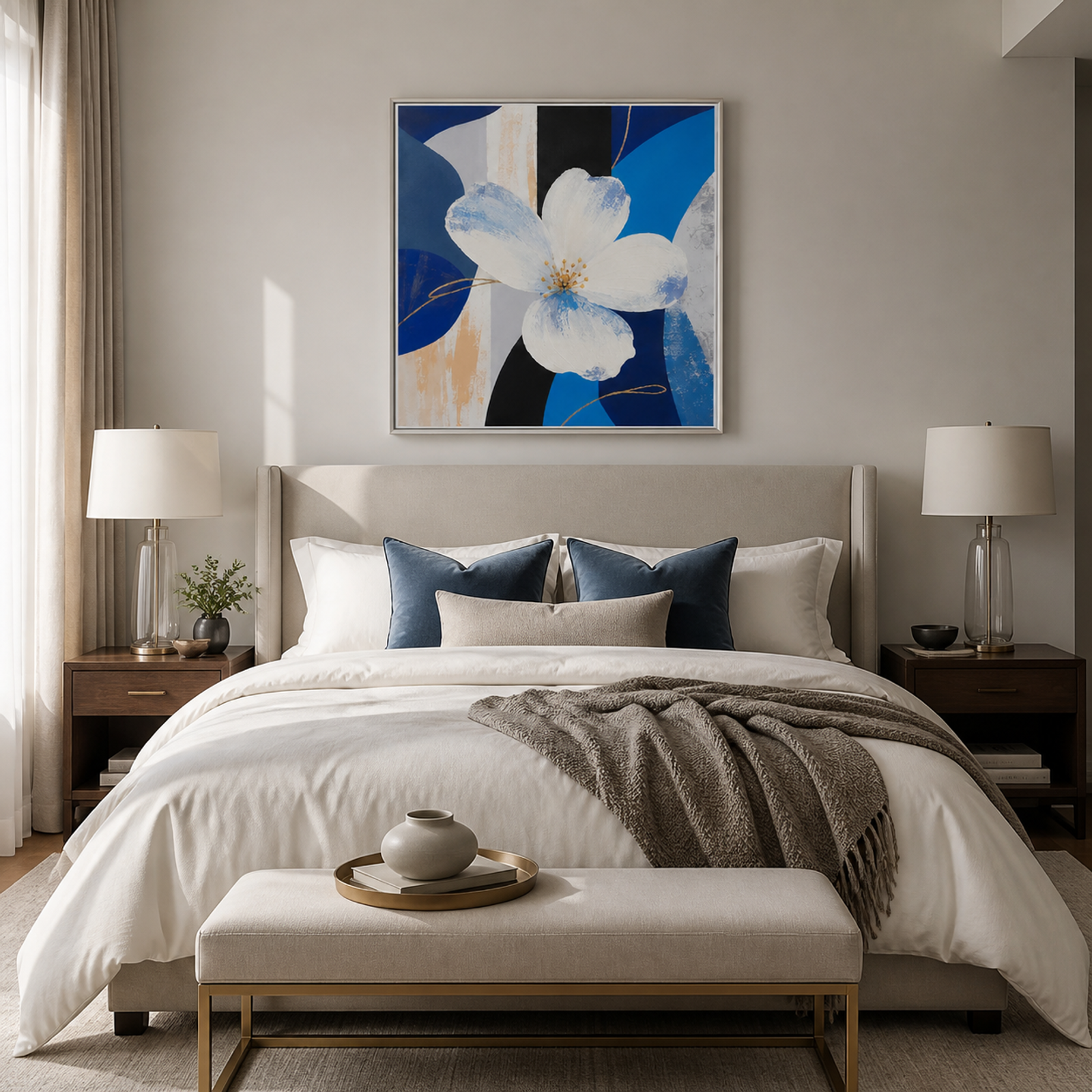 Blue Abstract Blossom
