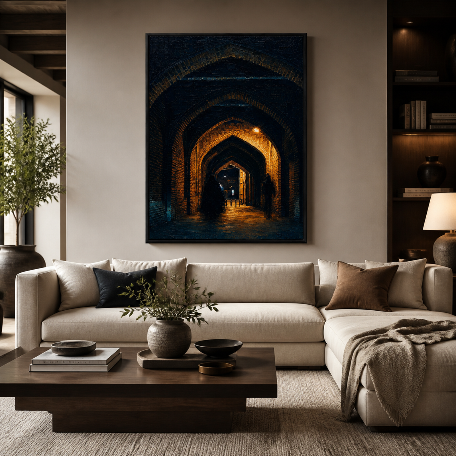 Golden Archway at Night