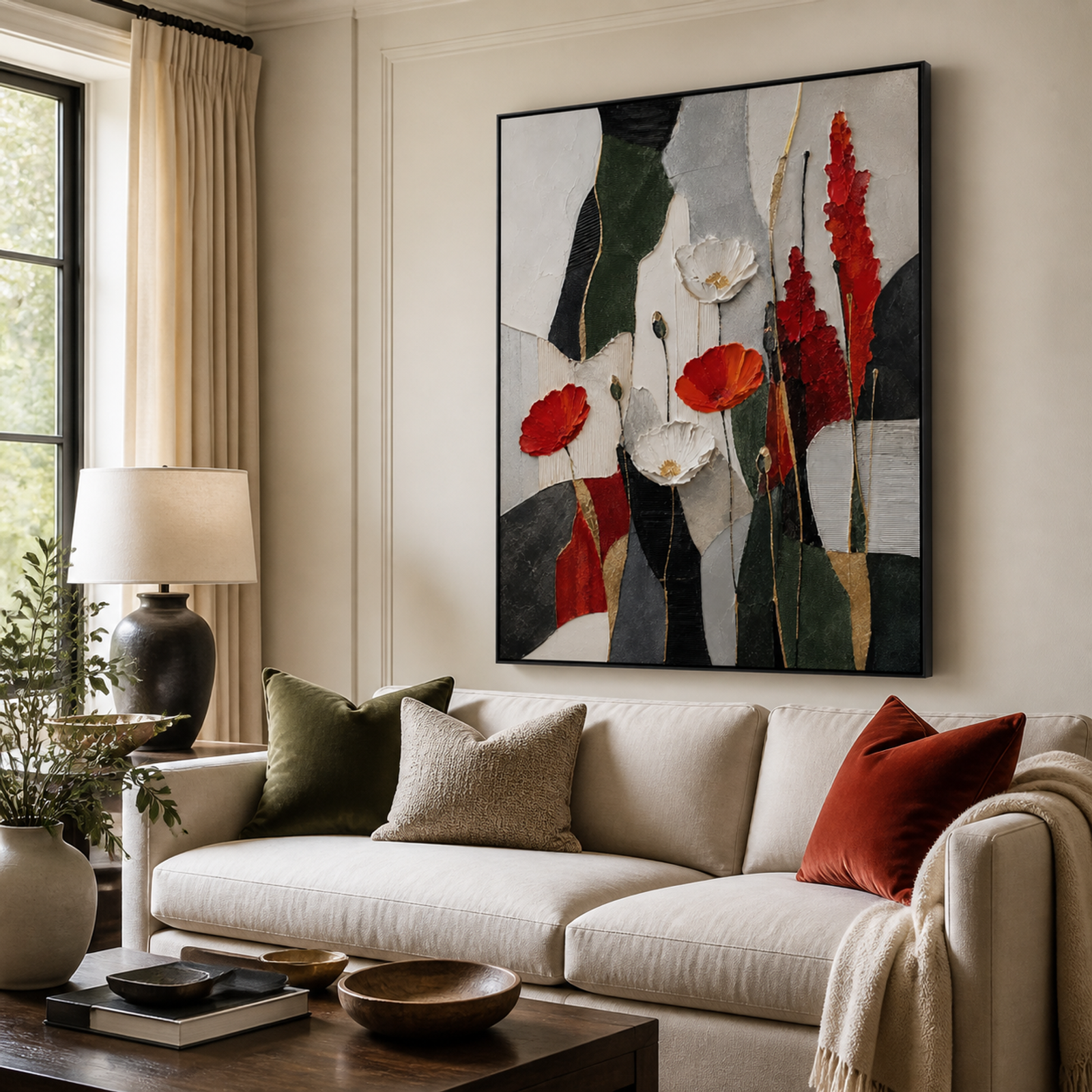 Textured Poppy Elegance