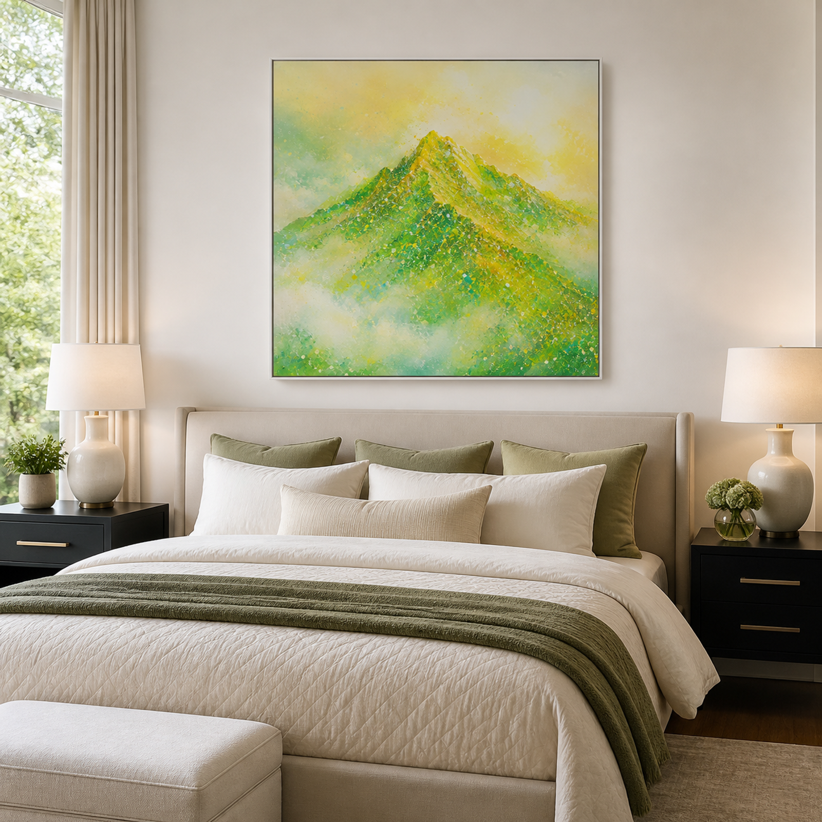 Sunlit Emerald Mountain