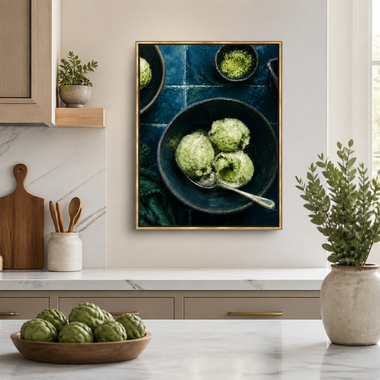 Moody Green Still Life