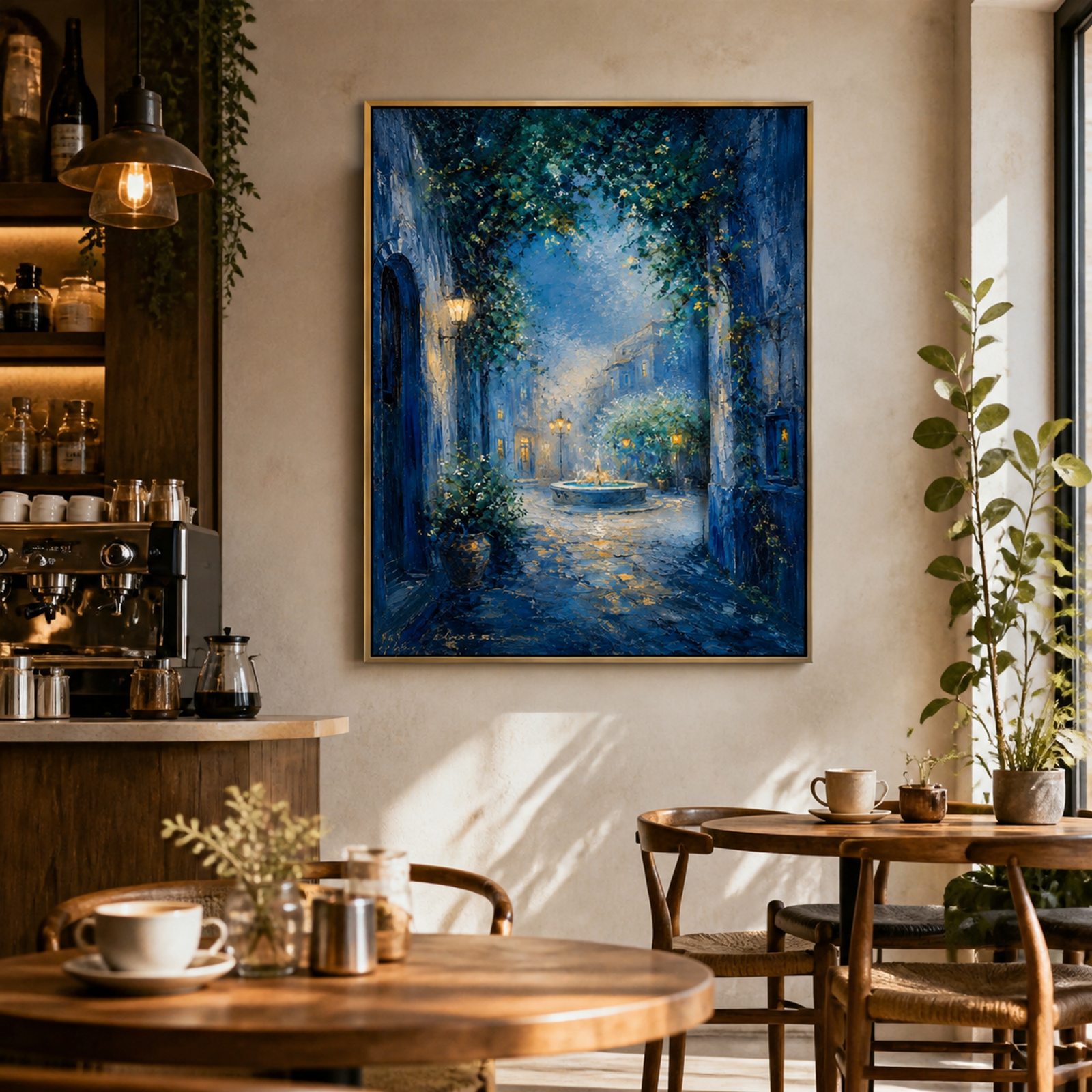 Moonlit Courtyard Passage