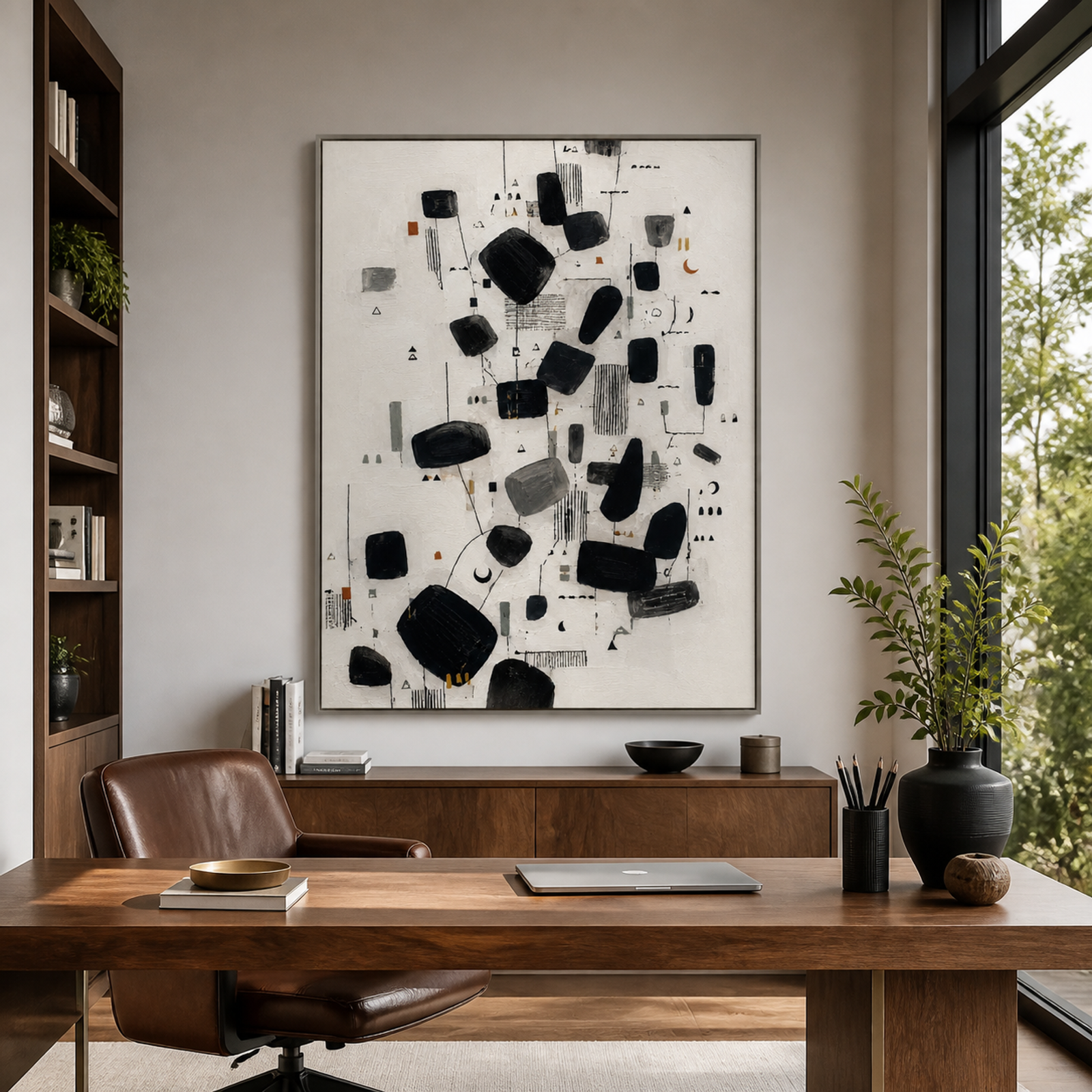 Monochrome Abstract Rhythm