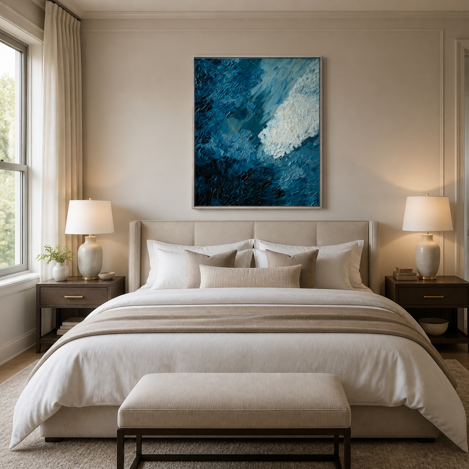 Deep Blue Abstract Tide