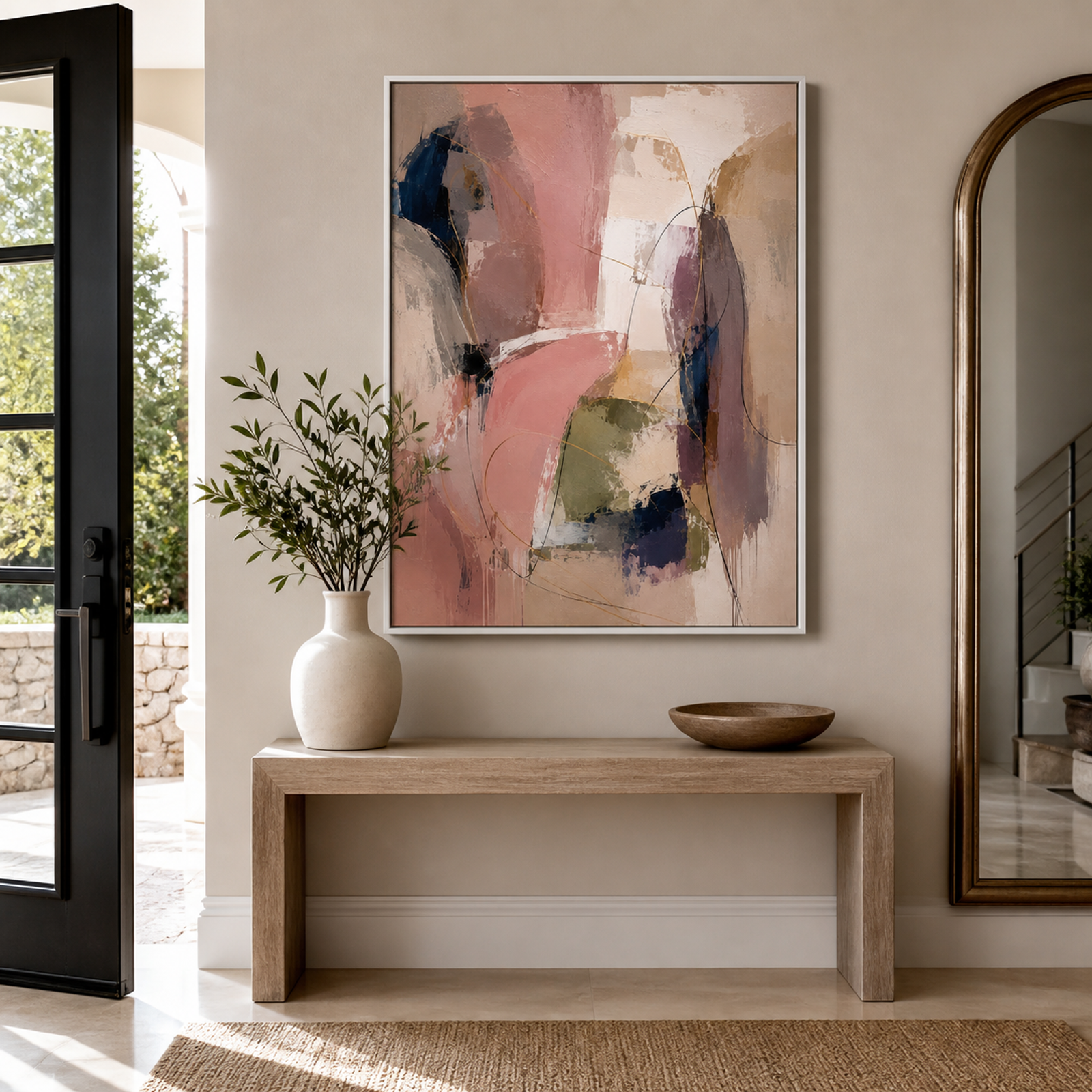 Blush Abstract Harmony