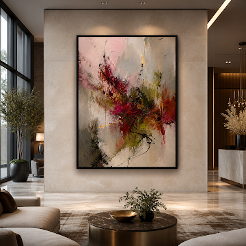 Blush Abstract Bloom