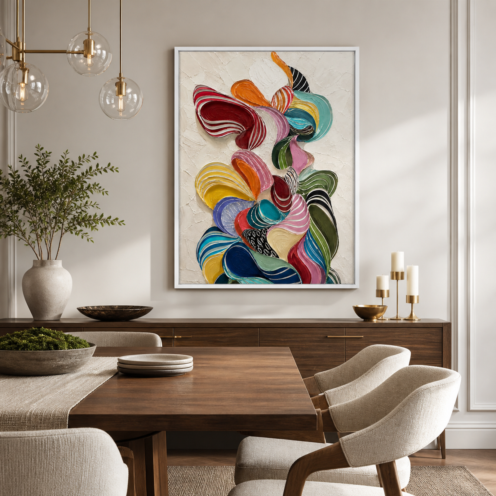 Colorful Sculpted Petal Rhythm
