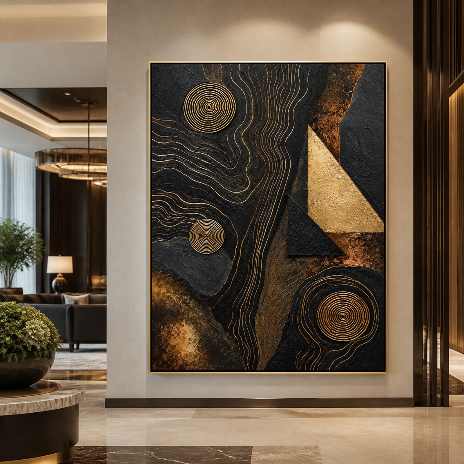 Gilded Abstract Topography