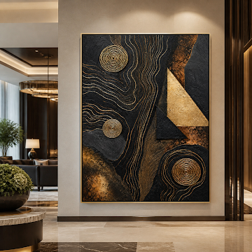 Gilded Abstract Topography
