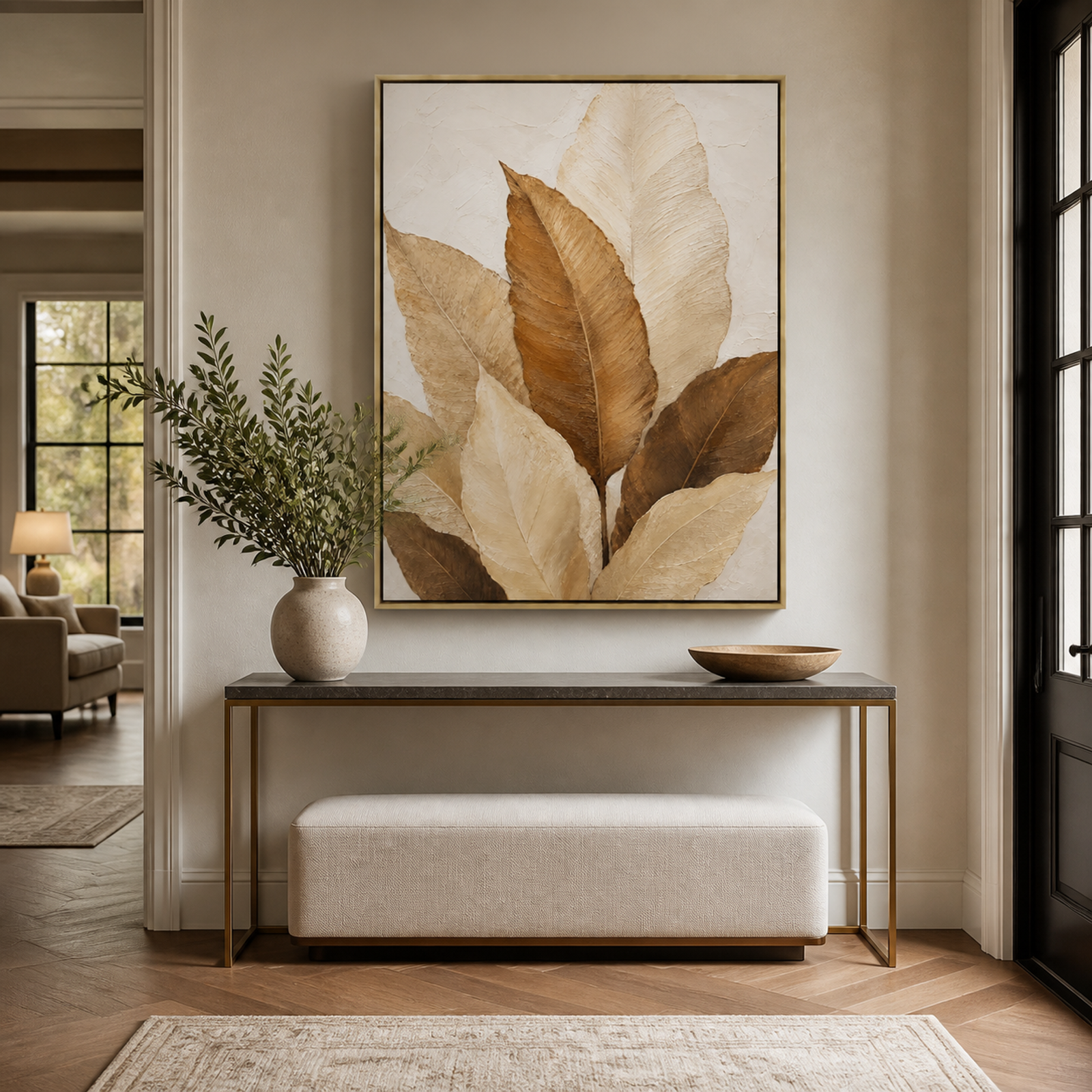 Warm Textured Botanical Leaves