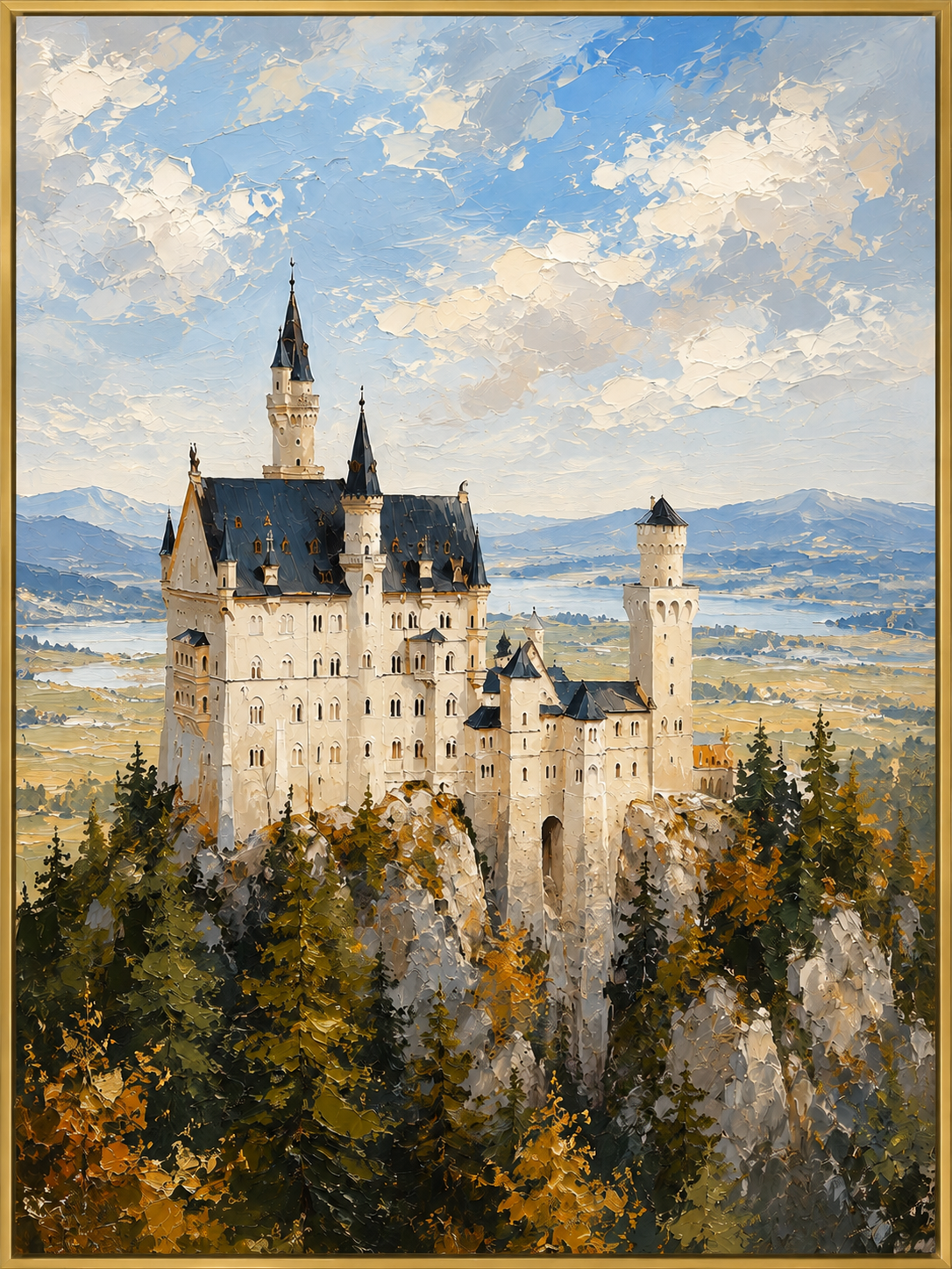 Castle Above Alpine Forest