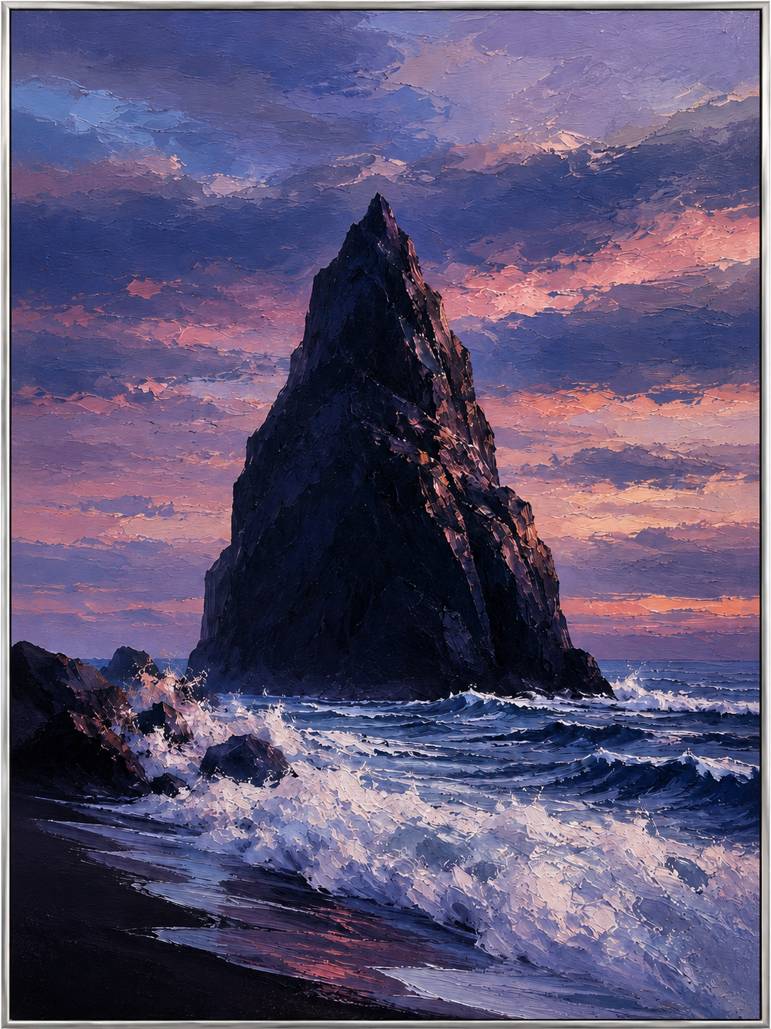 Dramatic Coastal Rock Sunset