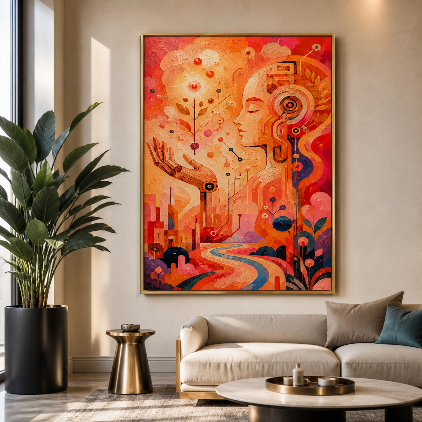 Futuristic Blooming Muse