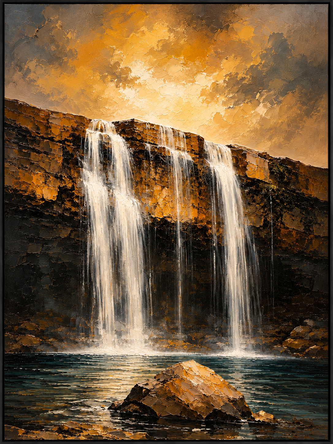 Golden Waterfall Vista