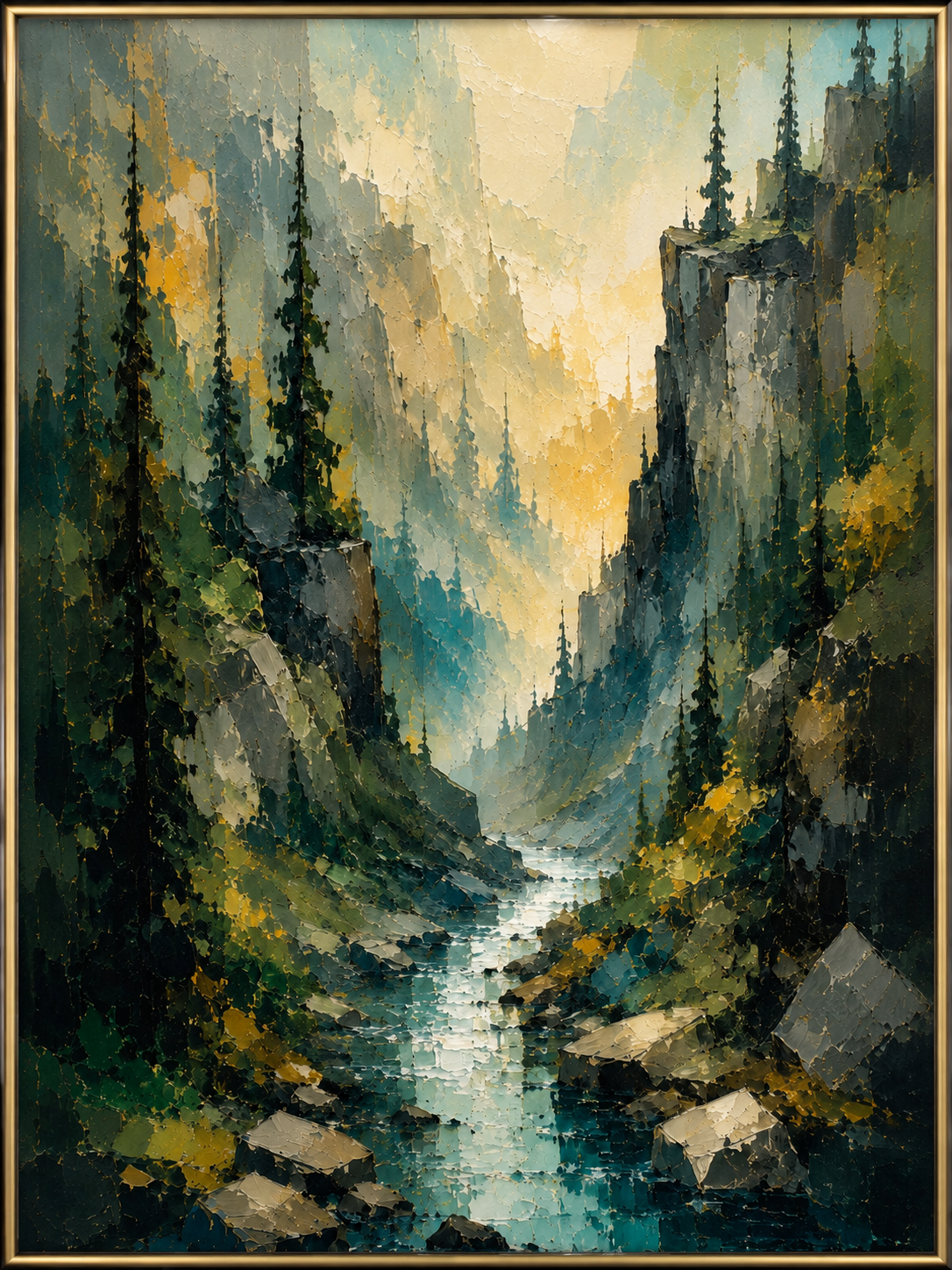 Serene Mountain River