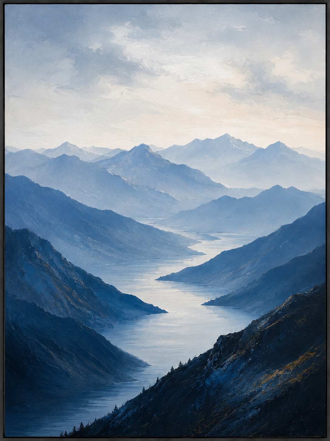 Serene Blue Mountain Lake