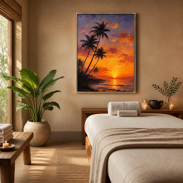 Tropical Sunset Palms