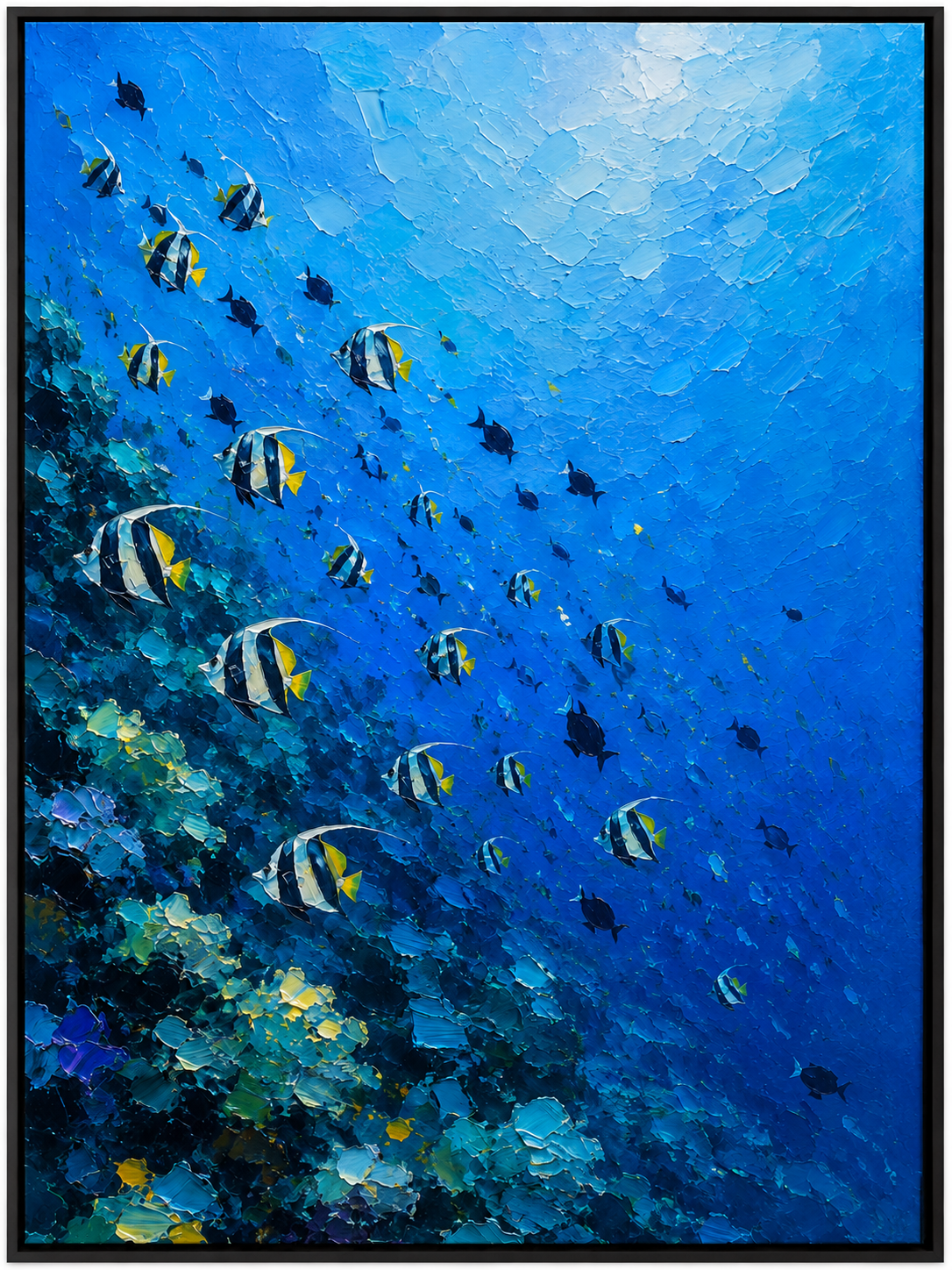 Blue Reef Fish Escape