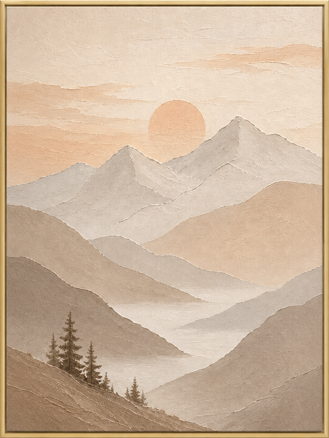 Serene Desert Mountain Sunset