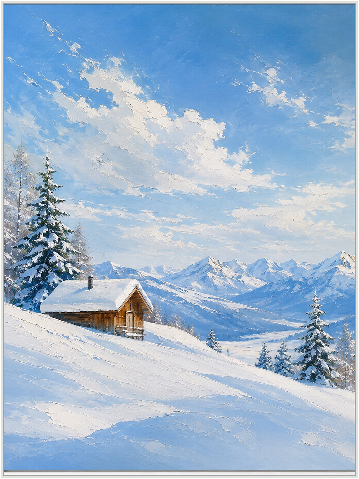 Snowy Alpine Cabin