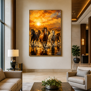 Golden Galloping Horses