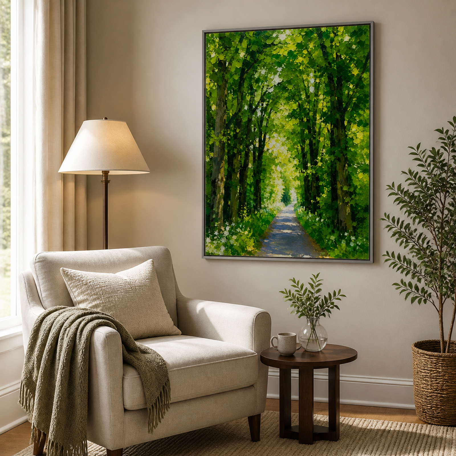 Sunlit Forest Path