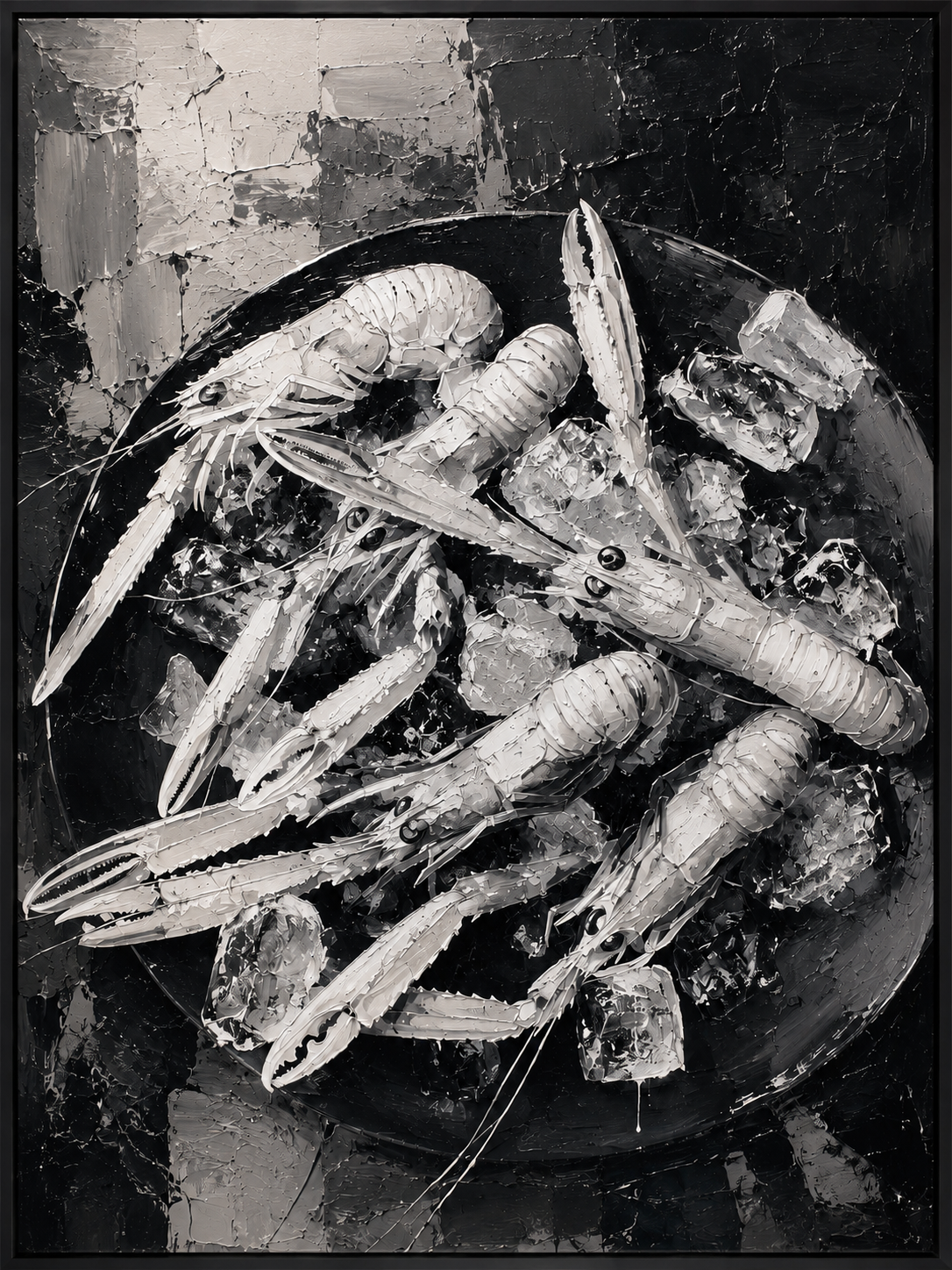 Monochrome Seafood Still Life