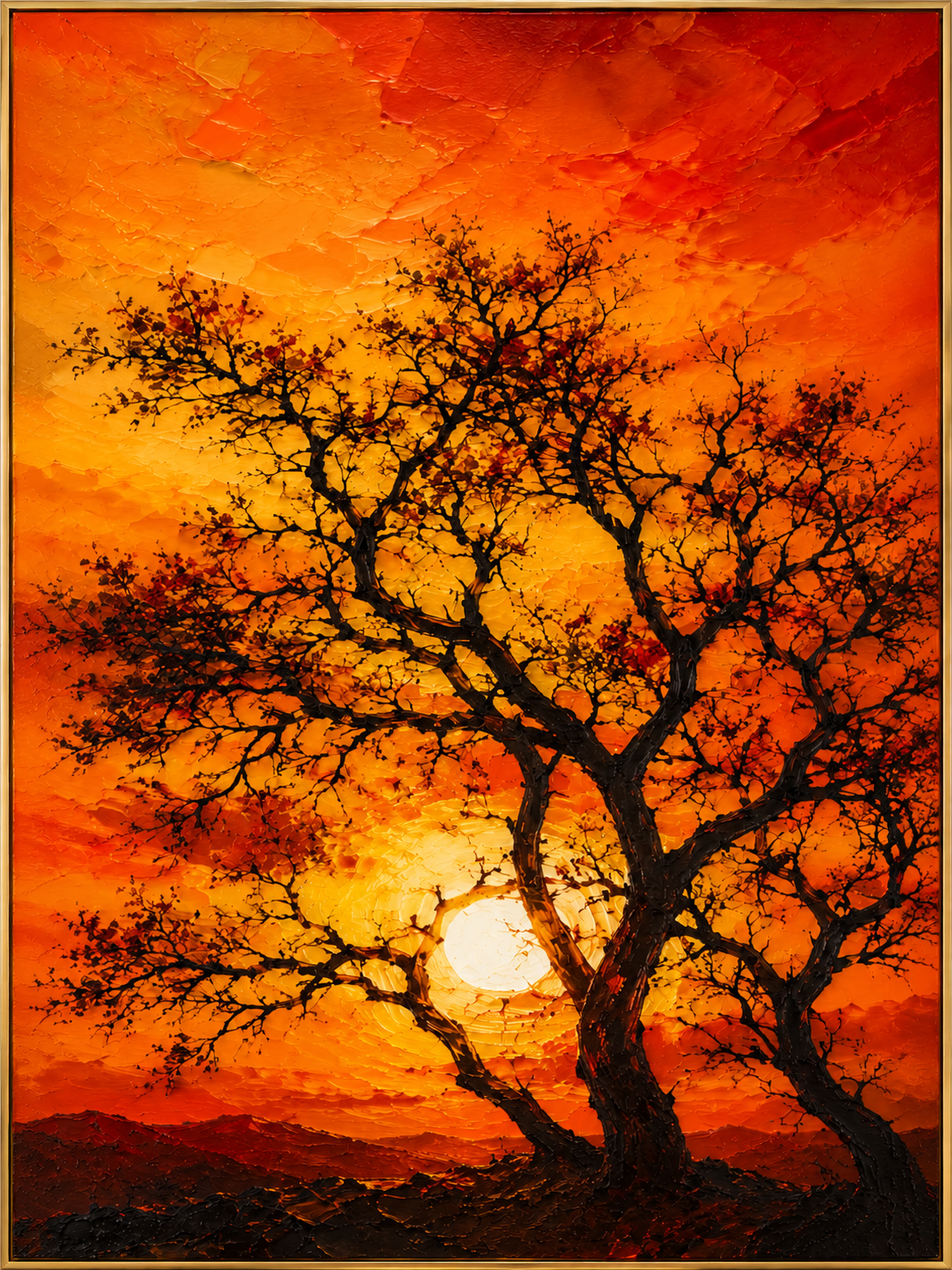 Golden Sunset Tree