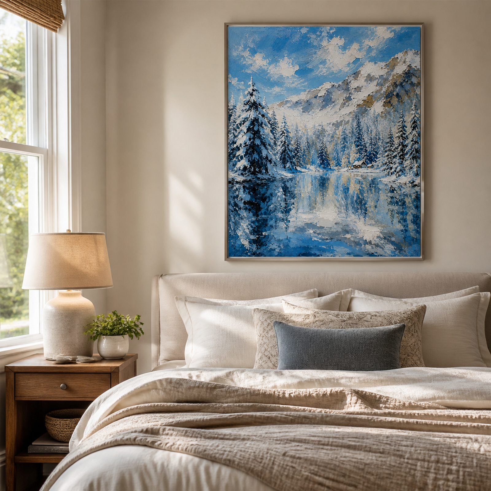 Serene Alpine Winter Lake