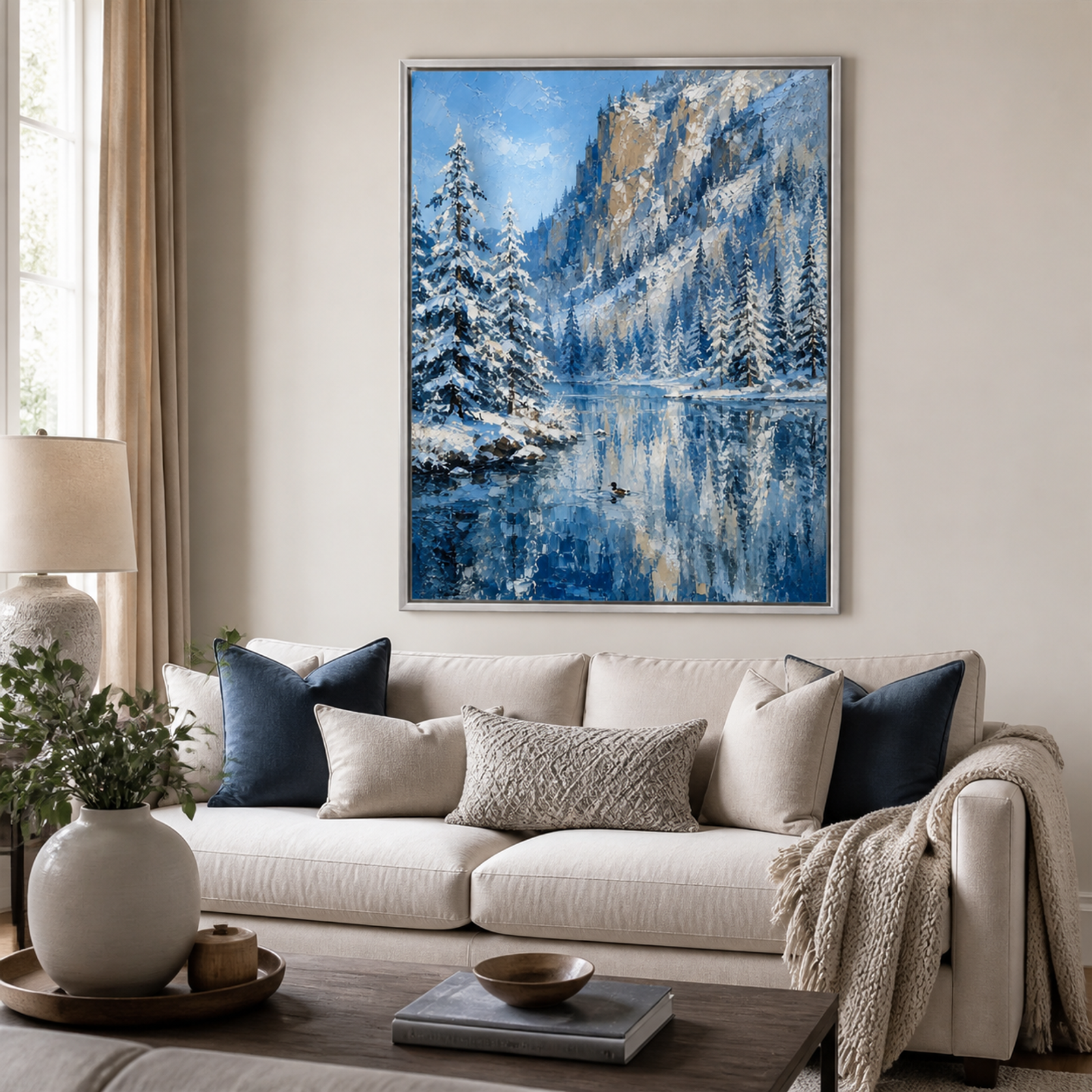 Serene Winter Mountain Lake