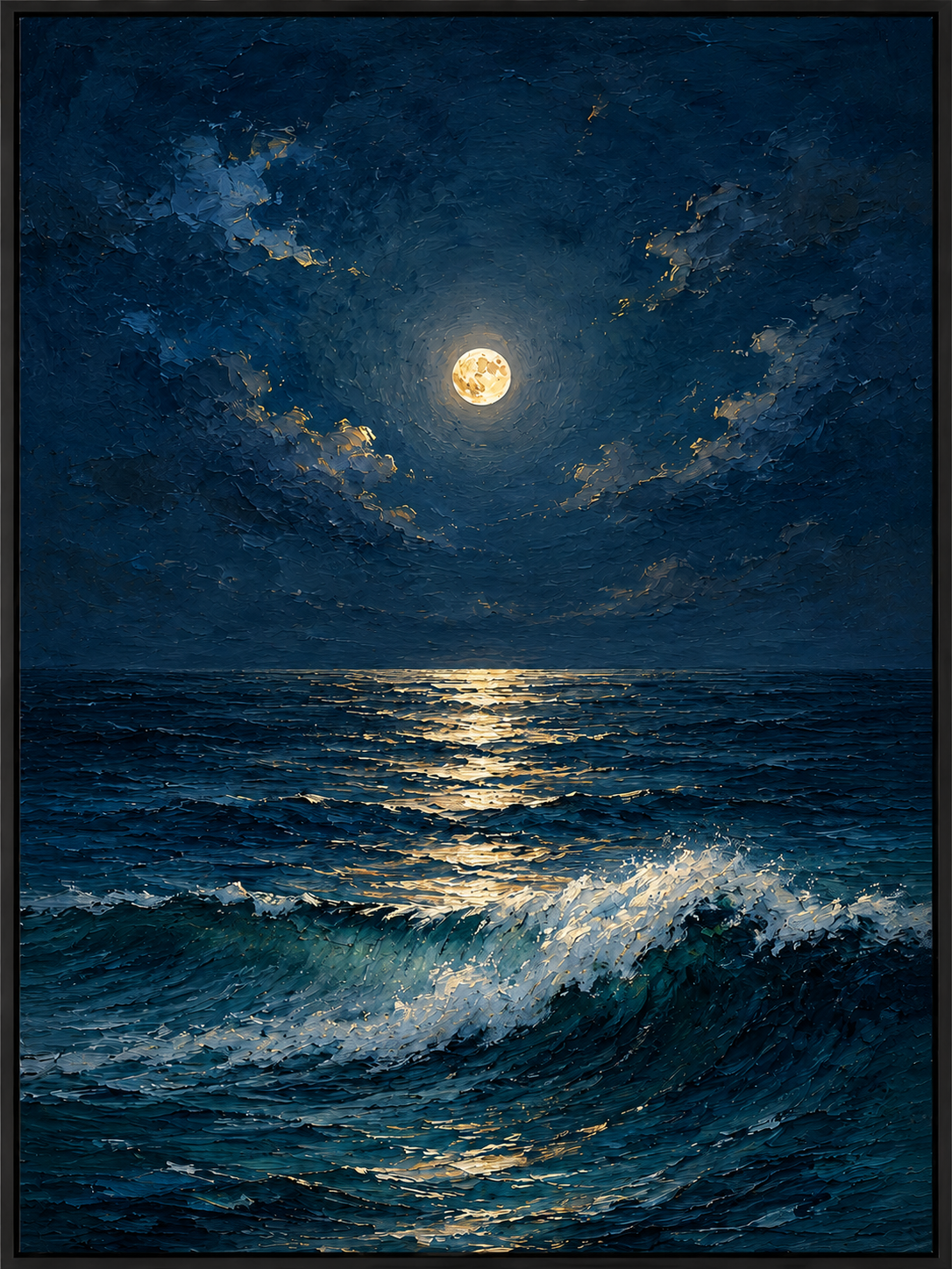 Moonlit Ocean Waves
